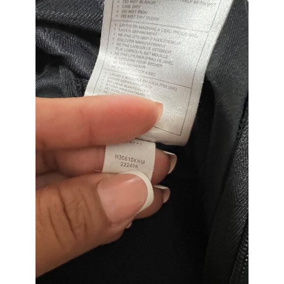 Nike Dri Fit Black Tract Pant Straight Leg Front Zip Pants High Rise Size S - Picture 5 of 5